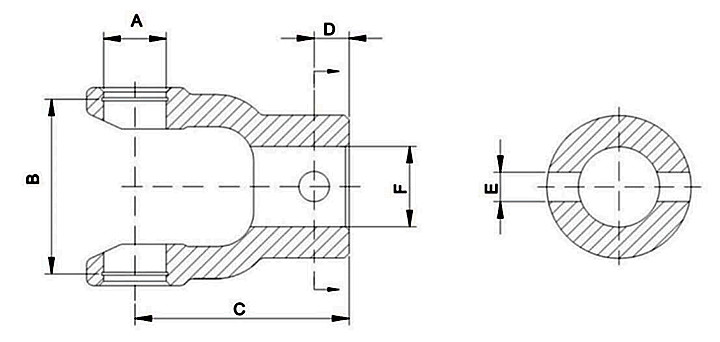 PTO shaft plain bore yoke with vertical pin hole 3.jpg