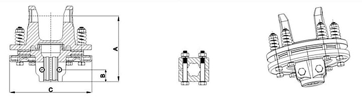 tractors pto shaft friction torque limiters 2 discs clamp bolt 1.jpg